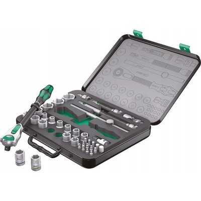 Wera Zyklop Speed 8100 SC 2, upínacia časť 1/2", metrická 37 dielov