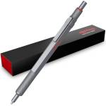 rOtring 600 Gel Pen | 0.55 mm | Black Ink | Silver Writing Instrument with Metal Barrel | Non-slip, knurled Grip Zone and Hexagonal Barrel | Refillable - SAP_2196011 (SAP_2196011)