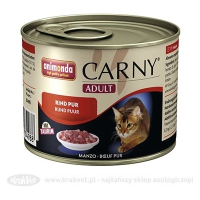 Animonda Carny Adult hovädzie mäso & srdce 6 x 200 g