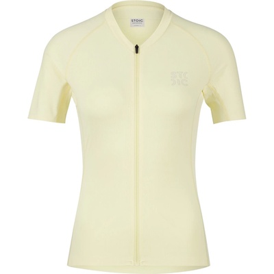 Stoic Дамска фланелка с къс ръкав за колоездене Stoic Women's DalslandSt. Gravel Jersey S/S Cycling jersey - Soft Yellow - размер XXL (156-3072-0316)