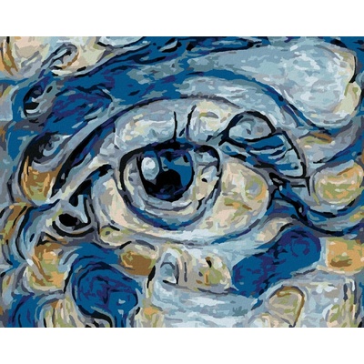 Diamondi Diamantové maľovanie - ABSTRAKTNÉ OKO MLADÉHO DIEVČAŤA Rámovanie: bez rámu a bez vypnutia plátna, Rozmer: 40x50 cm
