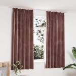 Pure Line Home Кадифени завеси в цвят пепел от рози с перделък, 2 бр. , 140 x 175 см