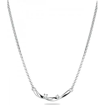Image 1 of Swan Сребърно колие с усукана висулка и камъчета цирконий JT7727N Swan