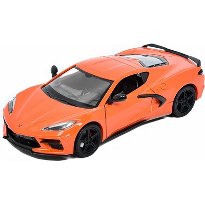 MOTORMAX Chevrolet Corvette C8 Stingray 2020 oranžová 1:24