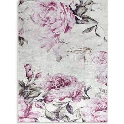 Takoy Koberec 120x160 cm růžovo-krémový s motivem květu pivoňky LOTUS 2-HF-489985 | 120 x 160 cm
