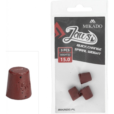 Mikado Výměnná Zátěž Na Nástrahy Jaws Quick Change Spiral 15g 3ks