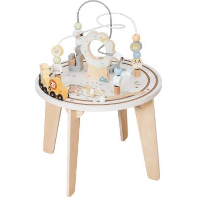 Ginger Home Детска Дървена Образователна Маса с Лабиринт и Мъниста GINGER HOME, 40x40x54 см