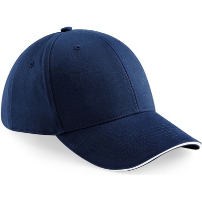Beechfield B 20 Athleisure 6 panelová sandwich COT-530020d7699 Navy/bílá