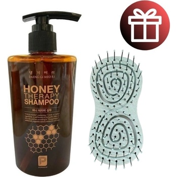 Doori Cosmetics Професионален шампоан Медена терапия Doori Honey Therapy с ПОДАРЪК Компактна Масажна ЕКО четка Doori
