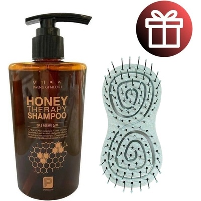 Doori Cosmetics Професионален шампоан Медена терапия Doori Honey Therapy с ПОДАРЪК Компактна Масажна ЕКО четка Doori