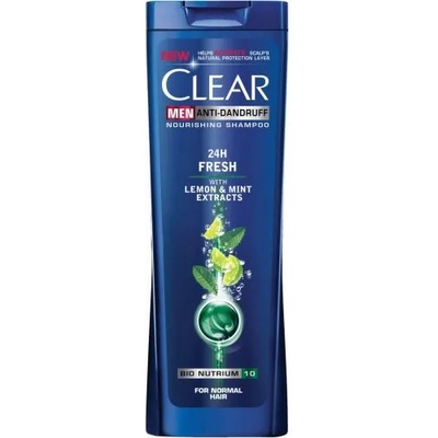 CLEAR Men 24 Hours Fresh Шампоан против пърхот за мъже с екстракти от лимон и мента