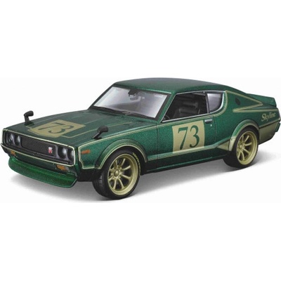 Maisto Nissan Skyline 2000GT-R KPGC 110 1973 zelený 1:24