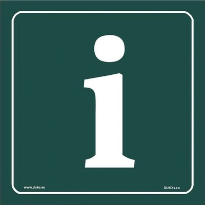 DUKO INFORMACE symbol zelený Formát: 90 x 90 mm