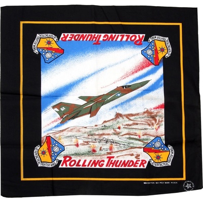 Šatka bandana Fosco USA Rolling Thunder farebná