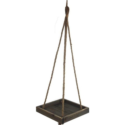 Morex Květináč dřevěný béžový 28 x 28 x 85 cm