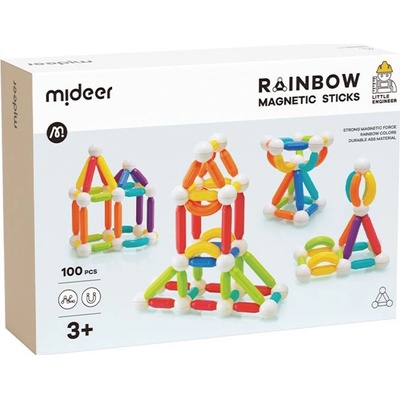 Mideer Duhová magnetická stavebnice 100 ks