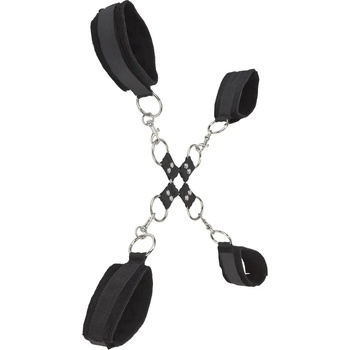 Image 1 of Ouch! Velcro Hand and Leg Cuffs Black