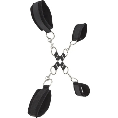 Ouch! Velcro Hand and Leg Cuffs Black