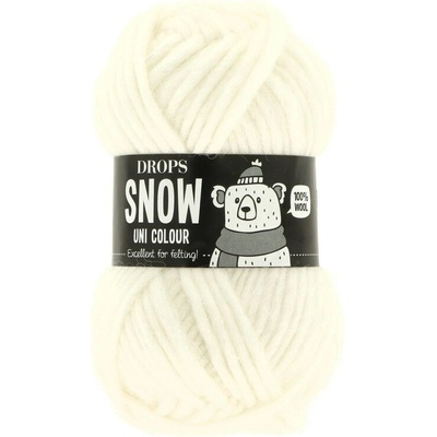Drops Snow Uni Colour 01 biela