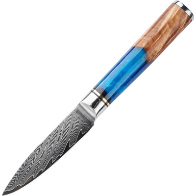 IZMAEL Damaškový kuchynský nôž Hakusan Paring/Modrá 9 cm