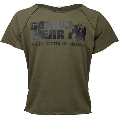 Gorilla Wear pánské tričko s krátkým rukávem Classic Work Out Top Army Green