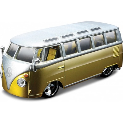 Bburago Plus Volkswagen Van Samba modrá bílá 1:32
