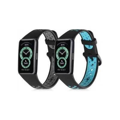 kwmobile 2x Гривна за Xiaomi Mi Band 6 - черен - 50184