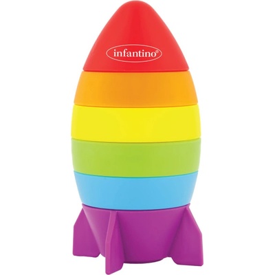 Infantilo 6-dielna dúhová skladačka raketa