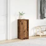 vidaXL Шкаф за обувки старо дърво 29, 5x34x76 см инженерна дървесина (861866)