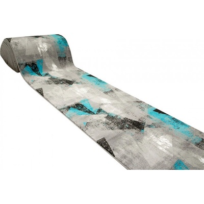 Najkoberce Victoria B885A tmavosivý / tyrkysový metráž 70 cm