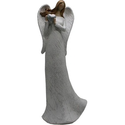 Anděl keramický v bílém 38cm