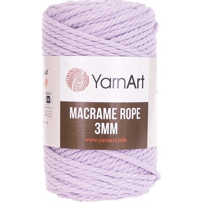 YarnArt Macrame Rope 765, 3mm - světlá fialová