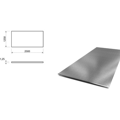 Nerezový plech dekor LEINEN - 1,25x2,5 m, tloušťka 1,25 mm + fólie