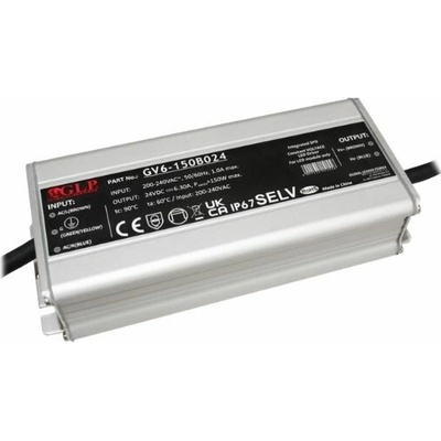 GLP GV6 spínaný zdroj IP67 12V / 24V - 12V, 150W