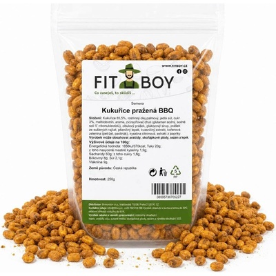 FITBOY Kukuřice pražená BBQ 250g