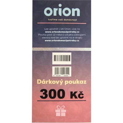 Dárkový poukaz Orion/Indecor 300 Kč
