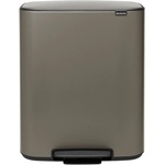 Brabantia Кош за боклук Brabantia Bo Pedal 1003184, 60 л, Леко затваряне, Противоплъзгаща основа, Сив (1003184)