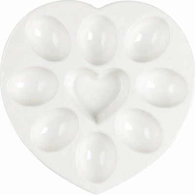 Florina Heart porcelánový tanier na vajíčka 20 x 20 cm