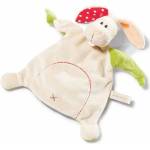 NICI Мека кърпичка за гушкане Nici - Заек с червено ухо, 25 х 25 cm (39679) - baby