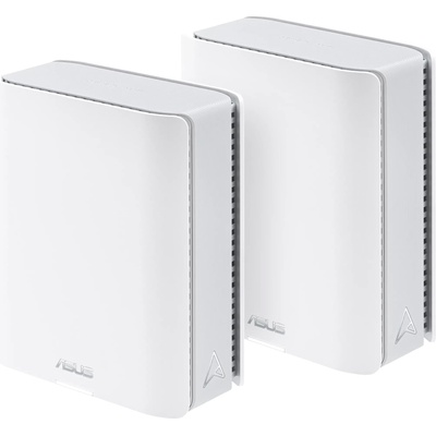 Мрежеста система Asus ZenWiFi BT8 (2pk), 14000Mbps, 2.4GHz (688 Mbps)/ 5 GHz (4323 Mbps)/ 6 GHz (8643 Mbps), 2x LAN 10/100/1000Mbps, 1x LAN 10/100/1000/2500Mbps, 1x WAN 10/100/1000/2500Mbps, 7 вътрешни антени, 2 бр (90IG0930-MO3B20)