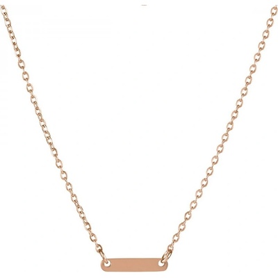 Bellita Розовозлатисто дамско колие с малка плочка Bellita (BLT-NJ-2241-RG)