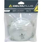 Delta Plus Респиратор delta m3fp1 / ffp1, без клапан, 3 броя в опаковка - бял, регулируем (m3fp1)
