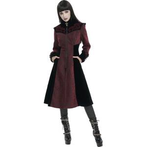 Devil fashion дамско палто DEVIL FASHION - Black and Red - CT20502