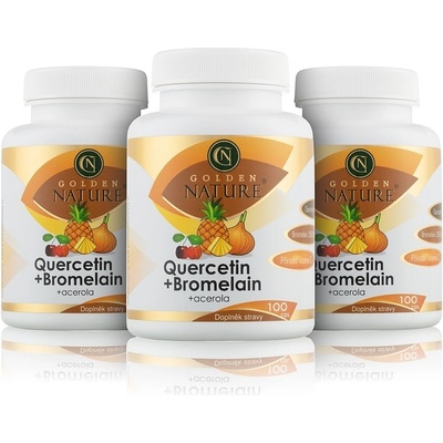 Golden Nature Quercetin + Bromelain komplex 300 kapslí