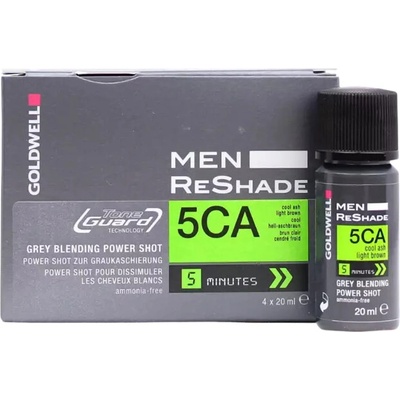 Goldwell Tónovacia pena na zakrytie šedín Men Reshade 5CA Cool Ash 4 x 20 ml