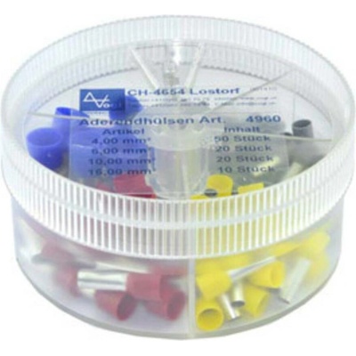 Vogt Verbindungstechnik 737086 sada dutiniek 4 mm², 6 mm², 10 mm², 16 mm² čiastočne izolované sivá, žltá, červená, modrá