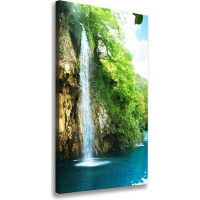 Vertikálny foto obraz na plátne Vodopád v lese 50x100 cm