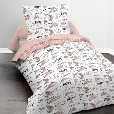 TODAY KIDS povlečení mikrovlákno Happy Unicorn 140x200x63x63