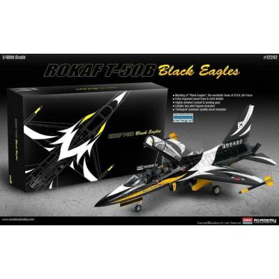 ACADEMY Model Kit letadlo 12242 ROKAF T-50B "BLACK EAGLES" 1:48