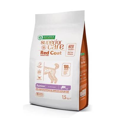 Superior Care Red Coat Grain Free Junior Small Salmon with Krill - суха храна за кученца - 1, 5 кг (4771317472281)